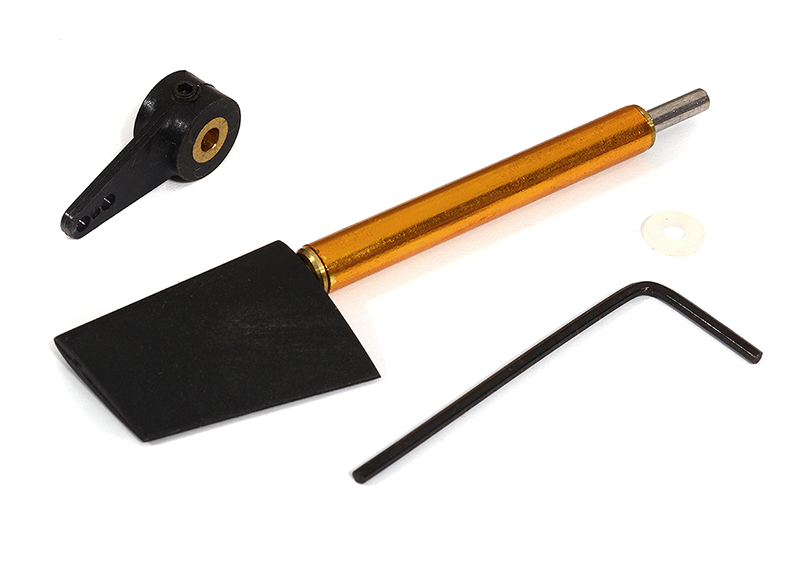 C29818 Nylon Rudder Assembly Height=28mm w/ Steering Arm 2mm Hole for RC Boat - Image 1