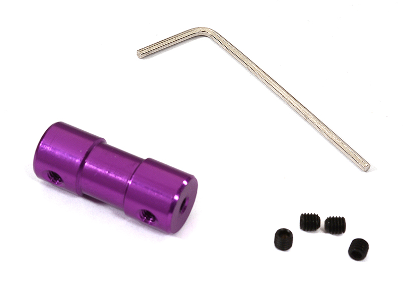 C29829 Billet Machined Motor Coupler L=25mm 3.17mm Shaft to 4mm Shaft for RC Boat - Image 1