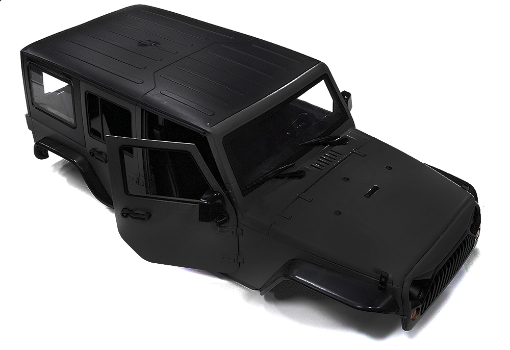 C29840BLACK Realistic JW10-S Hard Plastic Body Kit for 1/10 Crawler WB=313mm (Matte Black) - Image 1