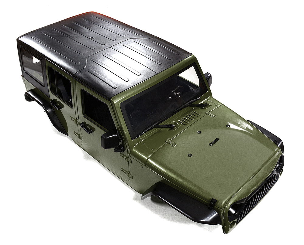 C29840DARKGREEN Realistic JW10-S Hard Plastic Body Kit for 1/10 Crawler WB=313mm (Matte Green) - Image 1