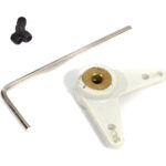 Nylon L-Shape Steering Arm 3mm Shaft Size L=25mm 2mm Hole for RC Boats