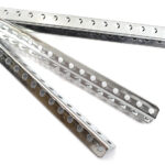 Metal L-Shape Slotted Right Angle Bar Bracket (5) L=75mm for DIY Toys