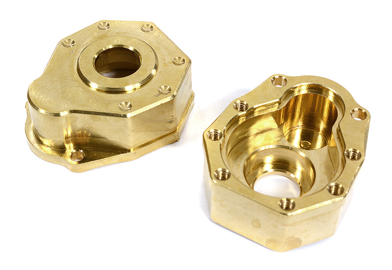 C29930 CNC Machined Brass 43g Each Portal Cover (2) for Traxxas TRX-4 Scale Crawler - Image 1