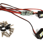 White LED Spot Light 2x18mm On/Off/Flash w/3 Modes for Traxxas Axial & Tamiya RC