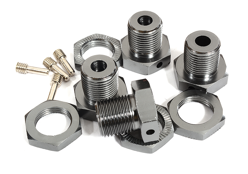 C29957GUN Alloy 17mm Wheel Hub Set ID6mm for Traxxas E-Maxx, E-Revo, Revo, Summit & T-Maxx - Image 1