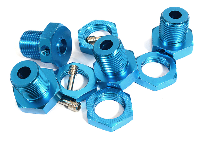C29957LIGHTBLUE Alloy 17mm Wheel Hub Set ID6mm for Traxxas E-Maxx, E-Revo, Revo, Summit & T-Maxx - Image 1