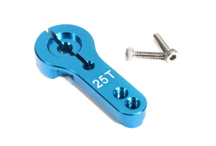 Blue Alloy Servo Horn 25T for Futaba Servo (r=20, 24mm)
