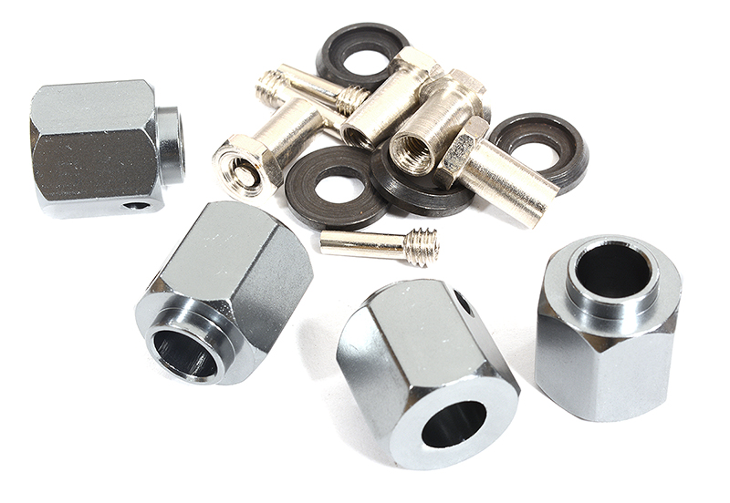 C30013GUN 12mm Hex Wheel (4) Hub Alloy 14mm Thick for Traxxas TRX-4 Scale & Trail Crawler - Image 1