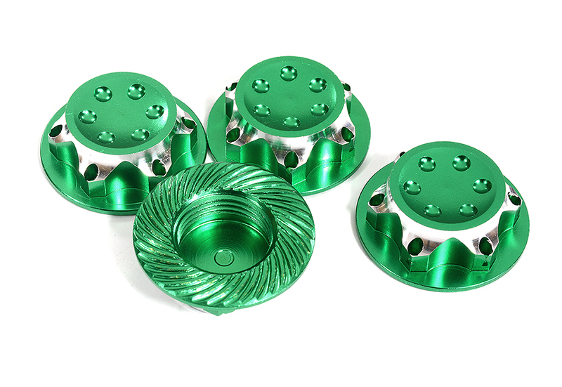 C30045GREEN Billet Machined 17mm Hex Wheel Nuts for Most 1/8 Buggy, Truggy, SC & Mon. Truck - Image 1