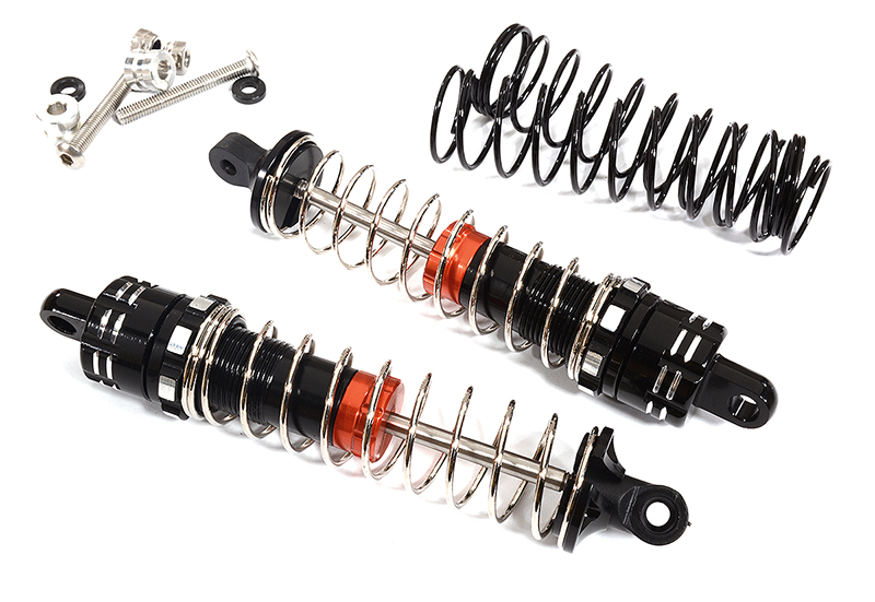 C30048BLACK Billet Machined Performance Shocks (2) for Tamiya Scale Off-Road CC02 (L=86mm) - Image 1