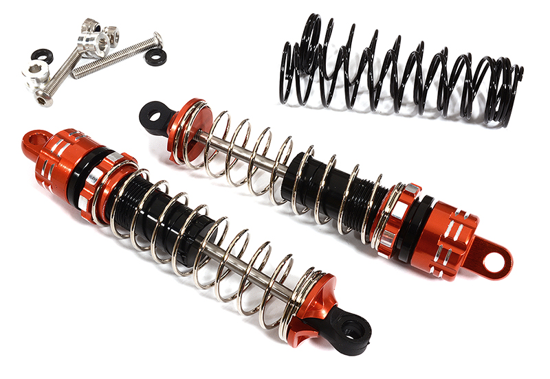 C30048RED Billet Machined Performance Shocks (2) for Tamiya Scale Off-Road CC02 (L=86mm) - Image 1