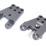 Gunmetal Billet Machined Shock Towers for Tamiya CC02 Scale Off-Road Vehicle