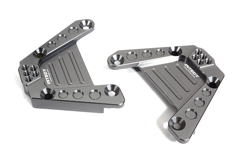 C30057GUN Gunmetal Billet Machined Rear Shock Towers for Axial 1/10 SCX10 III - Image 1