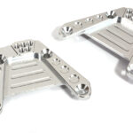 Billet Machined Silver Rear Shock Towers for Axial 1/10 SCX10 III