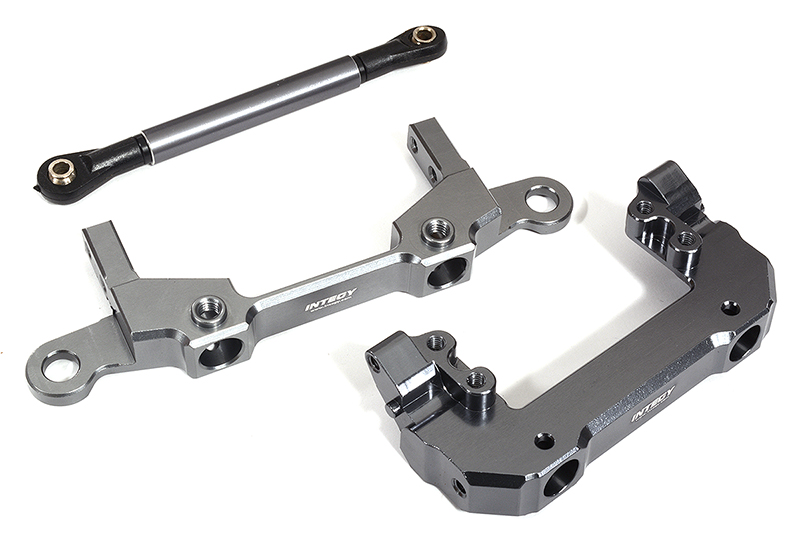 C30058GUN Machined F&R Bumper Mounts w/ Steering Servo Mount & Linkage for Axial SCX10 III - Image 1