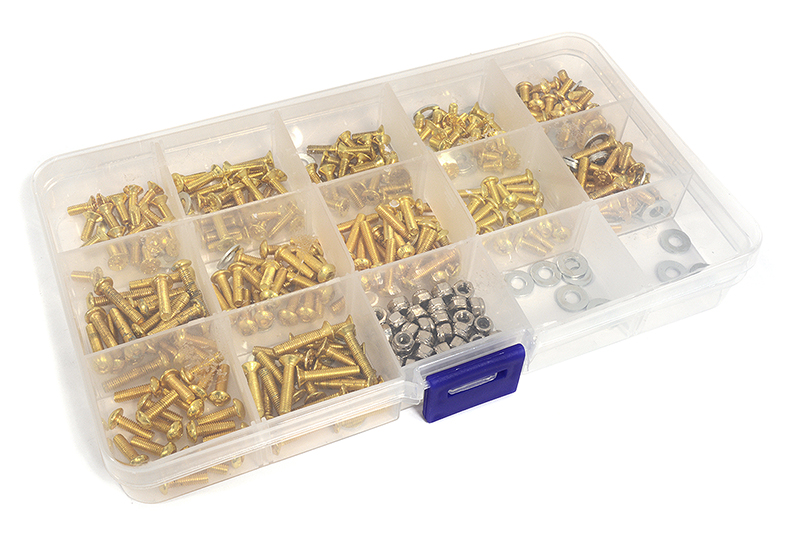 C30071 RC Model Gold Color M3 Metric Size Screw & Hardware Maintenance Kit - Image 1