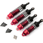 Red Alloy Machined Shock Set for Traxxas 1/10 Slash 2WD (4-Pack) 3760A 3762A