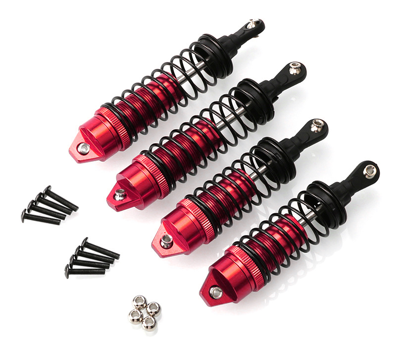 C30100RED Red Alloy Machined Shock Set for Traxxas 1/10 Slash 2WD (4-Pack) 3760A 3762A - Image 1