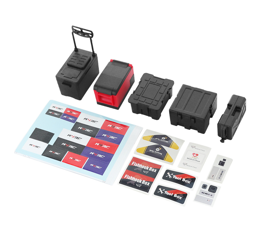 C30101BLACK Realistic Model 1/10 Scale Accessories Set for Off-Road Crawler - Image 1