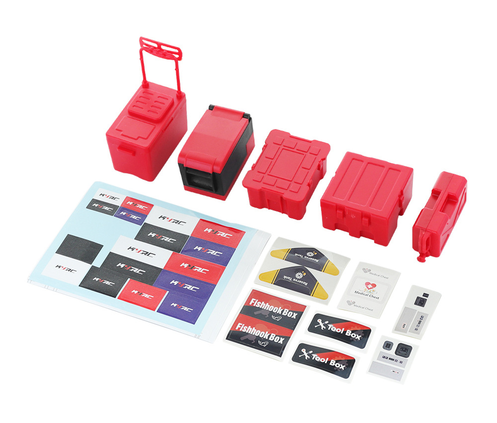 C30101RED Realistic Model 1/10 Scale Accessories Set for Off-Road Crawler - Image 1