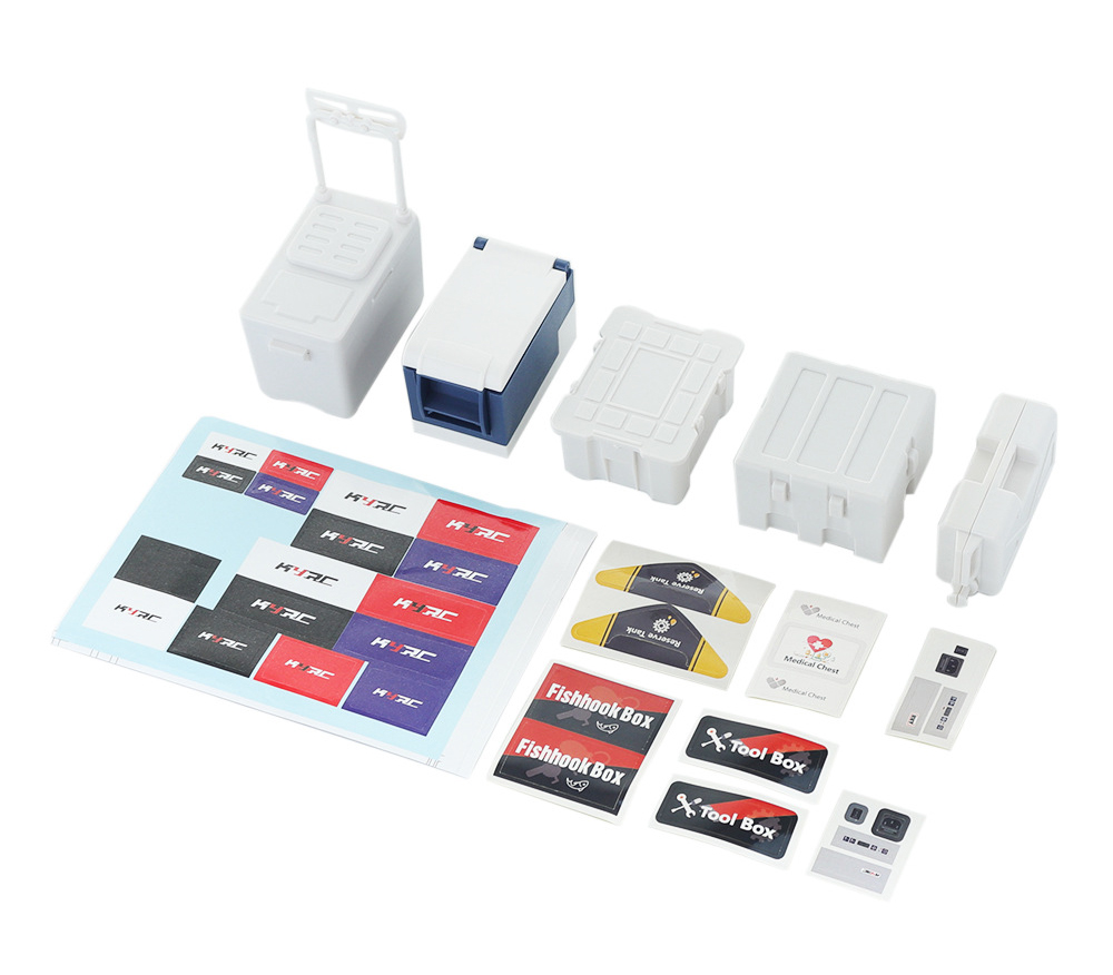 C30101WHITE Realistic Model 1/10 Scale Accessories Set for Off-Road Crawler - Image 1