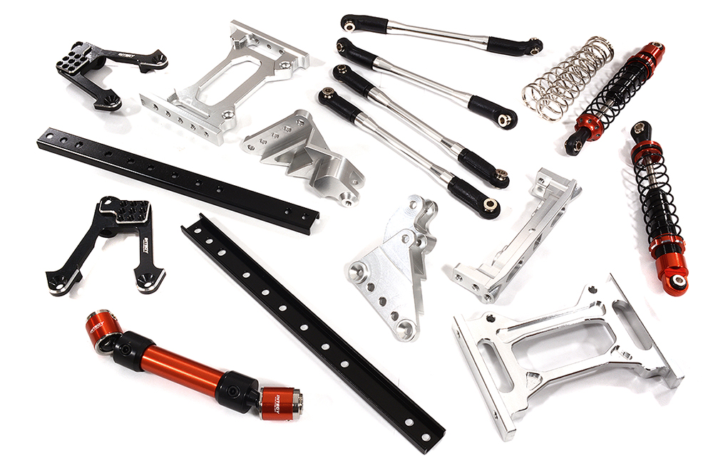 C30110 Machined Alloy 6X6 Conversion Kit Axial 1/10 SCX10 II & SCX10 II 6X6 - Image 1