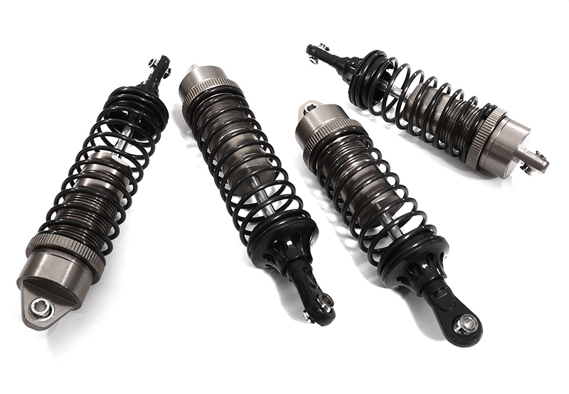 C30117GREY Billet Machined Alloy Shock Set (4) for 1/10 Slash 4X4 (L=91/104mm) - Image 1