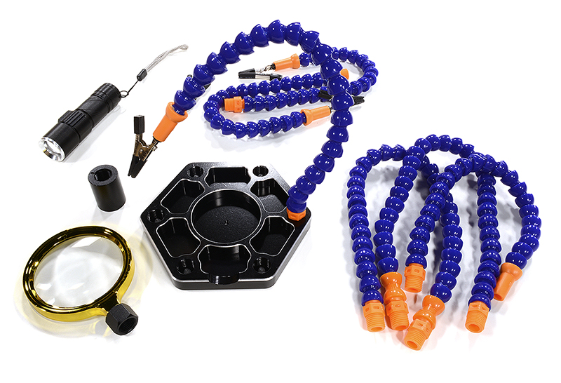 C30137 Soldering Workstation Stand w/ LED Light & Magnifying Glass - Image 1