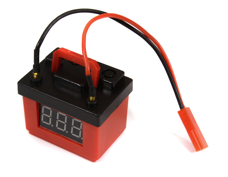 C30154RED Realistic Battery 2S-3S Voltage Checker & Alarm for 1/10 Scale RC - Image 1
