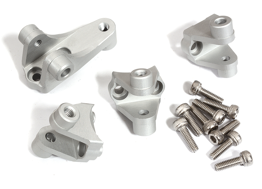 C30158SILVER Alloy Suspension Linkage Mounts for Axial 1/10 SCX10 III - Image 1