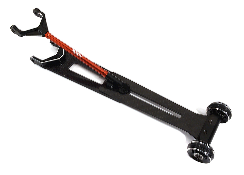 C30172BLACK Machined Alloy & Composite Wheelie Bar for Associated DR10 Drag Race Car RTR - Image 1