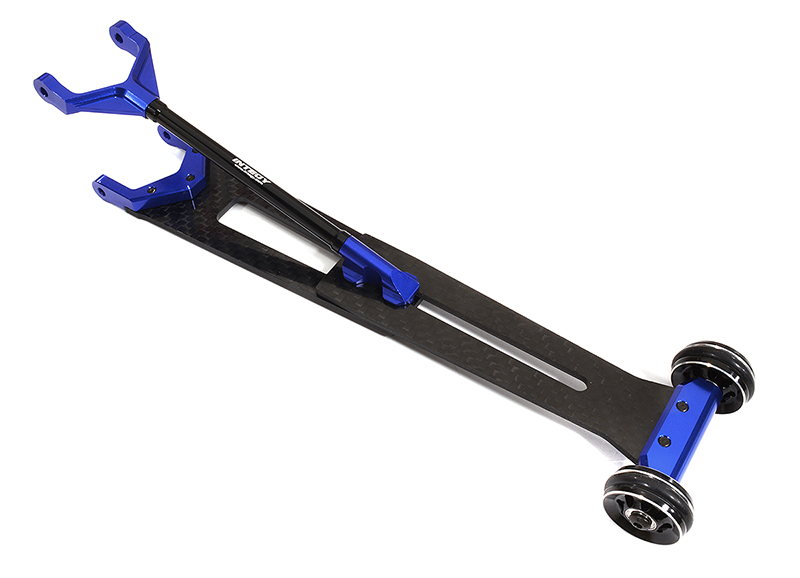 C30172BLUE Machined Alloy & Composite Wheelie Bar for Associated DR10 Drag Race Car RTR - Image 1