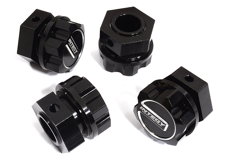 C30175BLACK Machined Wheel Adapters for Arrma 1/5 Kraton 4X4 8S BLX Speed Monster ARA310928 - Image 1