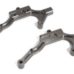 Machined Grey Rear Body Mount Braces for Associated DR10 Drag Race Car RTR