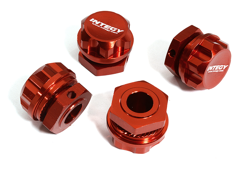 C30181RED Billet Machined Wheel Adapters for Arrma 1/7 Limitless All-Road AR310447 - Image 1