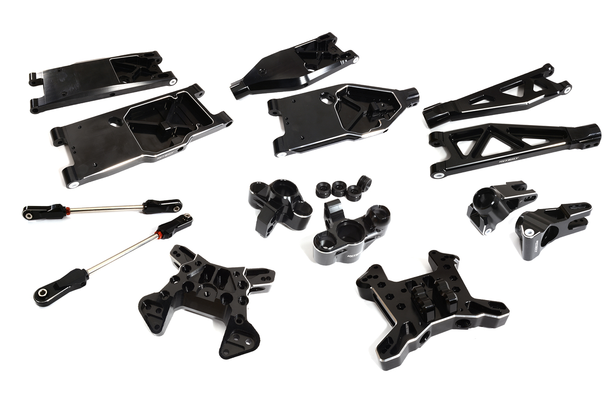 C30183BLACK Billet Machined Alloy Suspension Kit for 1/5 Kraton 4X4 8S BLX Speed Monster - Image 1