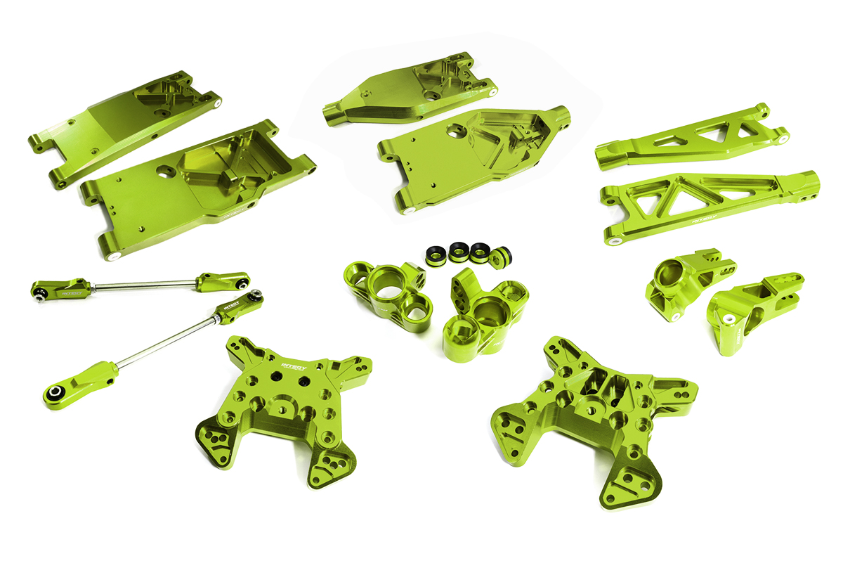 C30183GREEN Billet Machined Alloy Suspension Kit for 1/5 Kraton 4X4 8S BLX Speed Monster - Image 1