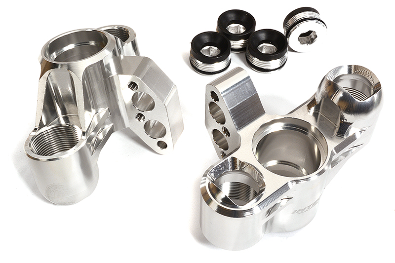 C30184SILVER Billet Machined Steering Knuckles for Arrma 1/5 Kraton 4X4 8S BLX ARA330558 - Image 1