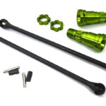 Universal Green Drive Shafts with Stub Axles (2) for Traxxas 8S X-Maxx 4X4 7750