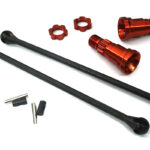 Red Universal Drive Shafts w/ Stub Axles (2) for Traxxas 8S X-Maxx 4X4 7750