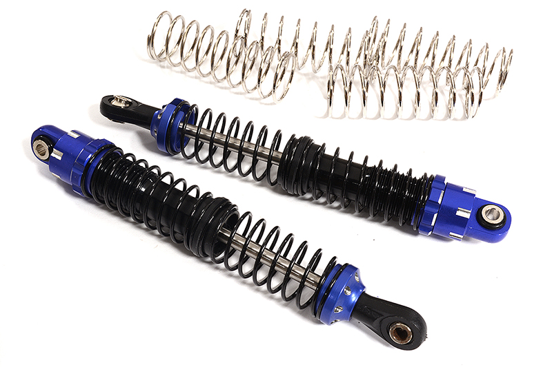 C30202BLUE Realistic Billet Machined Shock Set (2) for Axial SCX10 III Crawler (L=95mm) - Image 1