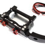 Realistic Front Alloy Bumper w/ LED & Silver Skid for Traxxas TRX-4 G500 & AMG63