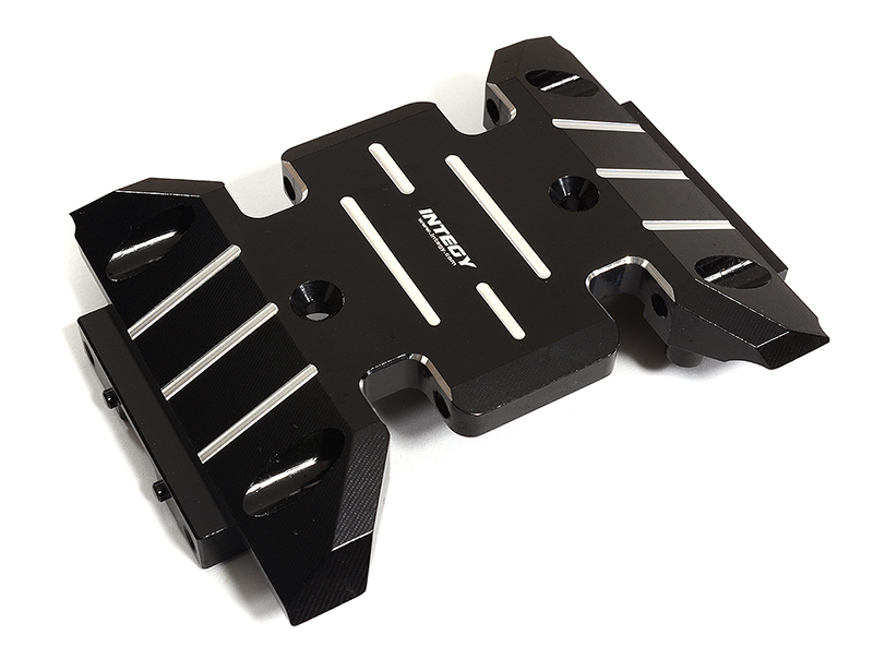 C30205BLACK Machined Alloy Center Skid Plate for Axial 1/10 SCX10 III - Image 1