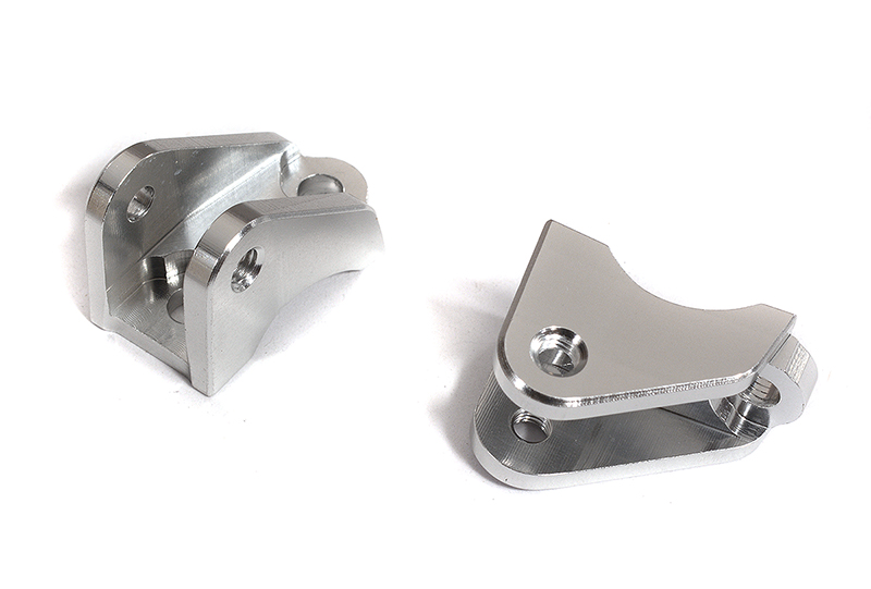 C30211SILVER Machined Axle Lower Suspension Linkage Mounts for Tamiya Scale Off-Road CC02 - Image 1