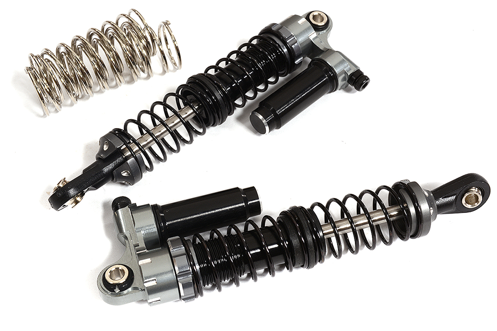 C30214GUN Billet Machined Piggyback Shock Pair (2) for Tamiya Scale Off-Road CC02 (L=85mm) - Image 1