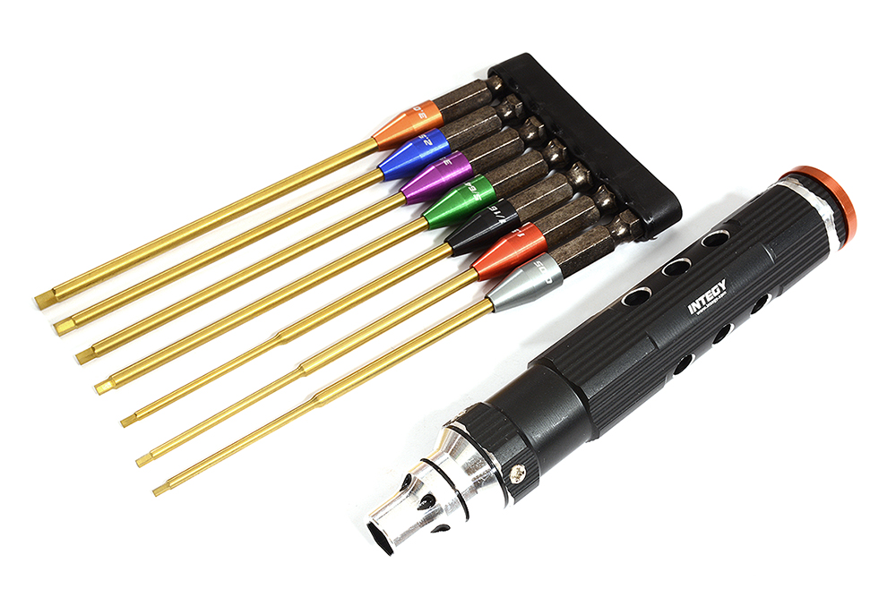 C30218ORANGE QuickPit 7 Sizes, Wrench w/ Allen Hex Tip Set (0.05 1.5 1/16 5/64 2.5 3/32 3.0) - Image 1