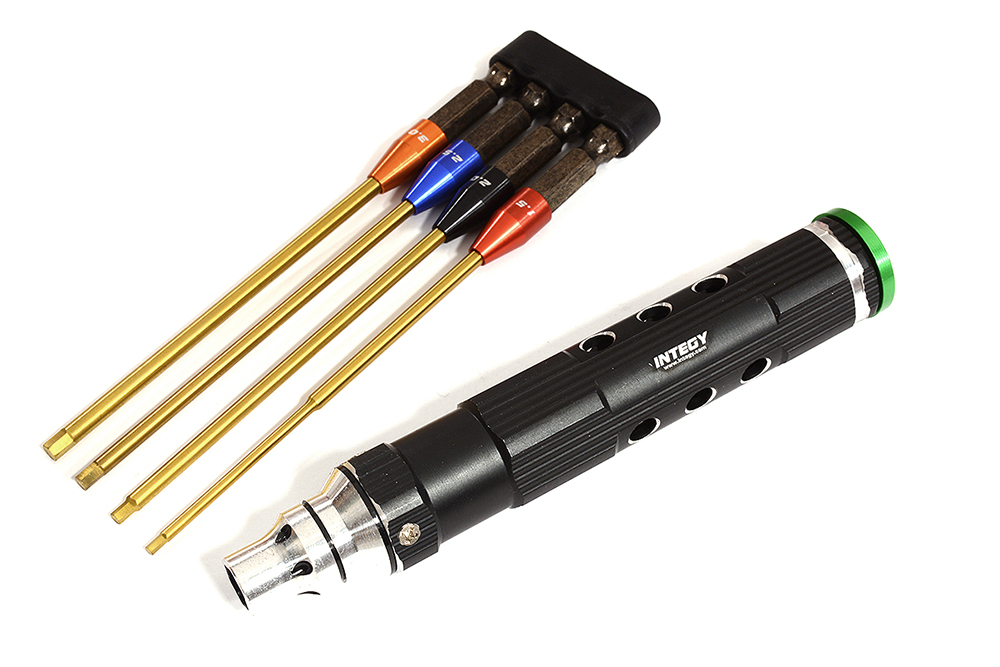 C30219GREEN QuickPit 4 Metric Sizes, Wrench w/ Allen Hex Tip Set (1.5, 2, 2.5 & 3mm) - Image 1