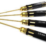 Metric Size Allen Hex Wrench Set 4pcs (1.5, 2, 2.5 & 3mm)