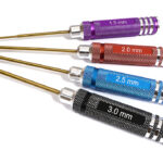 Metric Size Allen Hex Wrench Set 4pcs (1.5, 2, 2.5 & 3mm)