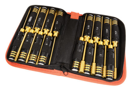 16-Piece RC Model Tool Set with Carrying Bag for Hobby Maintenance